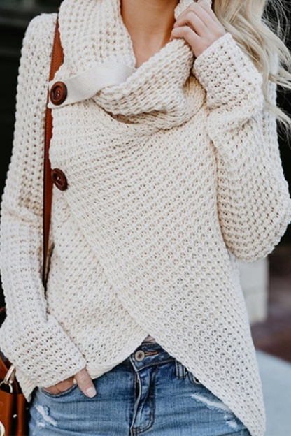 Buckle Turtleneck Sweaters(6 Colors)