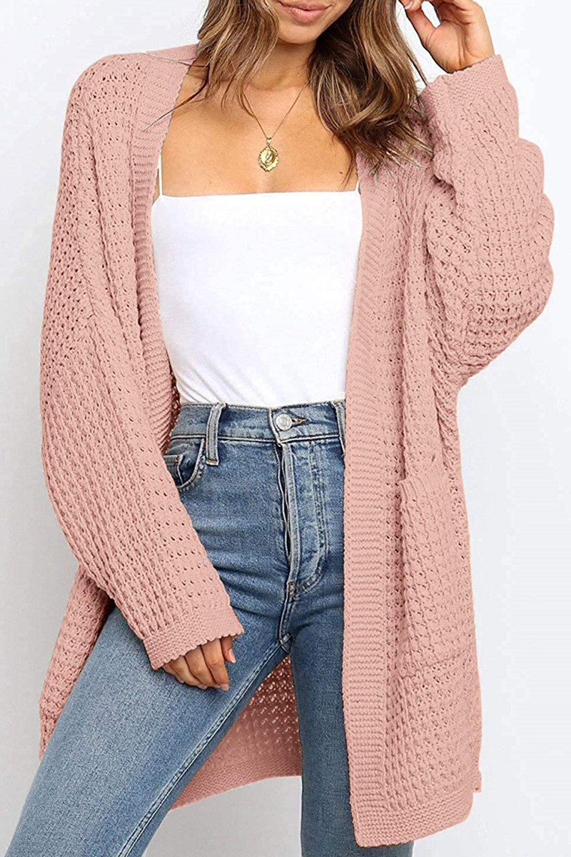 Pocket V Neck Tops Sweater(10 Colors)