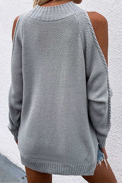 Hollowed Out O Neck Sweaters(6 Colors)