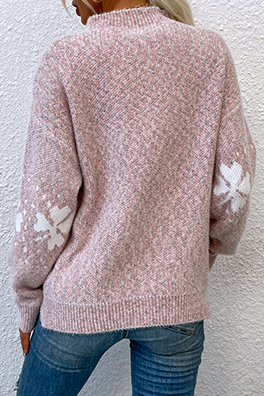 Snowflakes Basic Half a Turtleneck Sweaters(5 Colors)