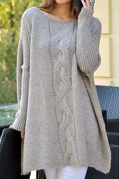 Slit O Neck Sweater(6 Colors)