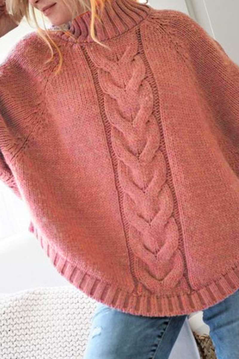 Patchwork Half a Turtleneck Sweaters(6 Colors)