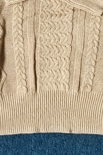Patchwork Buckle Half a Turtleneck Sweaters