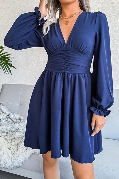Split Joint Fold Waist Skirt Dresses