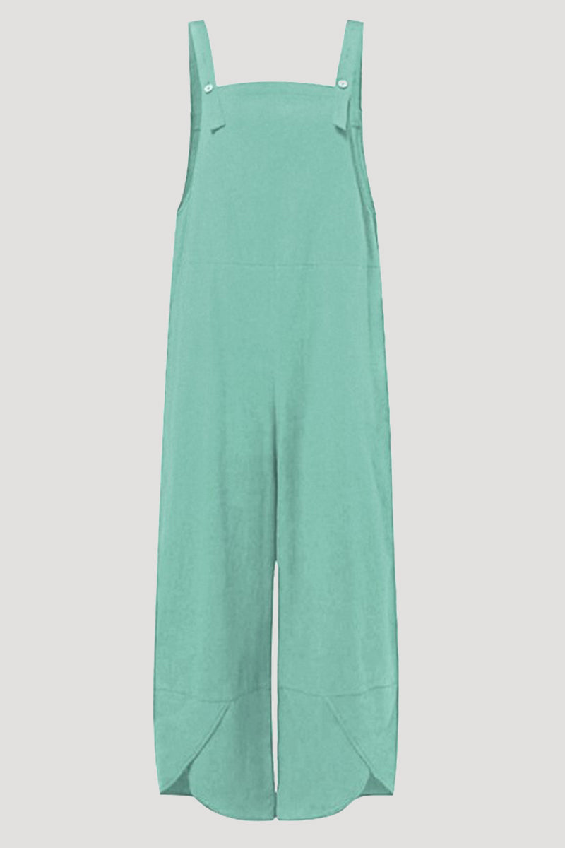 Buttons Capris Loose Jumpsuits(8 Colors)