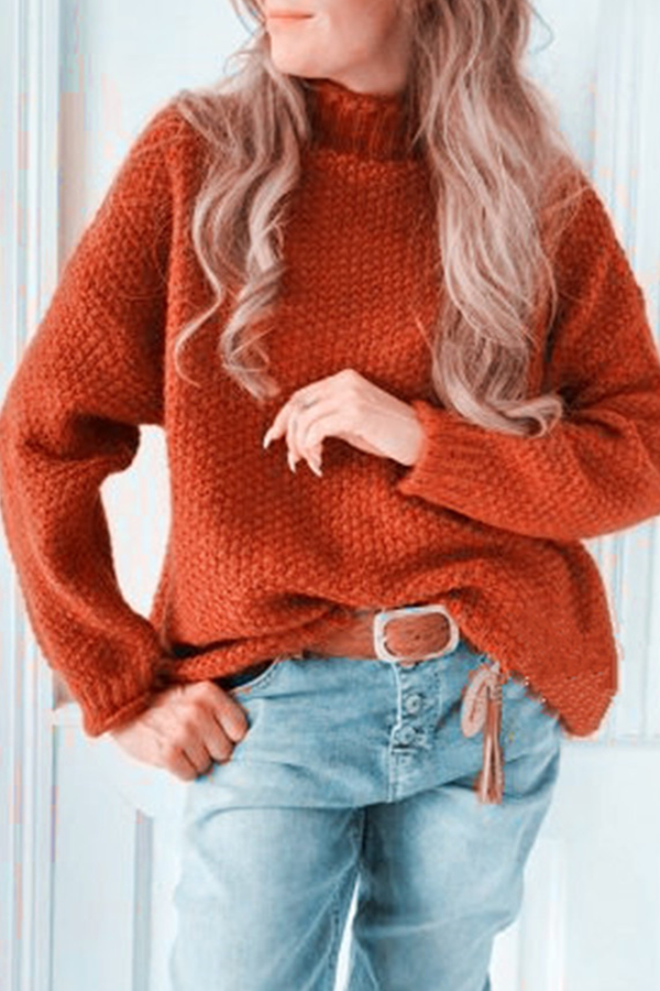 Sbasic Half a Turtleneck Tops Sweater(4 Colors)