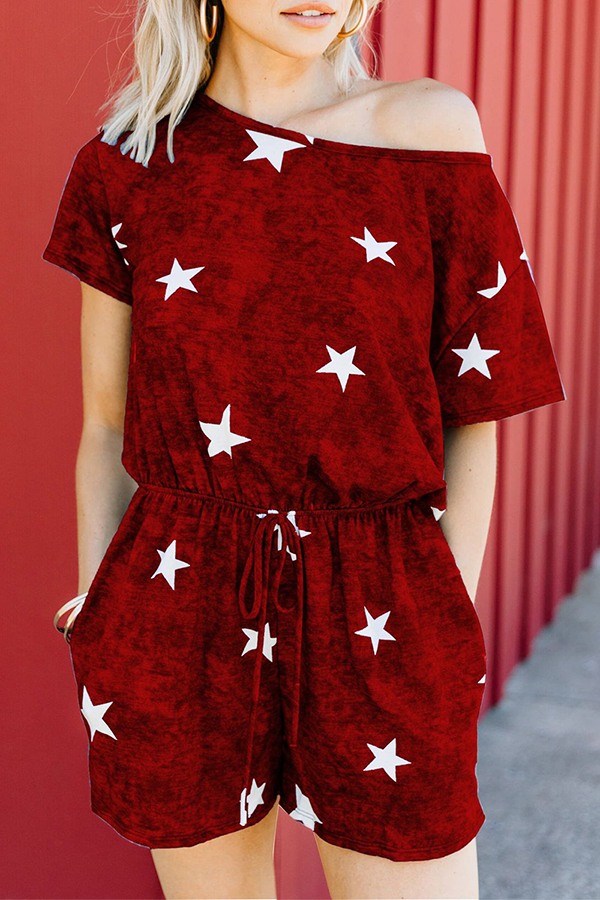 Street the Stars Pocket Frenulum O Neck Rompers