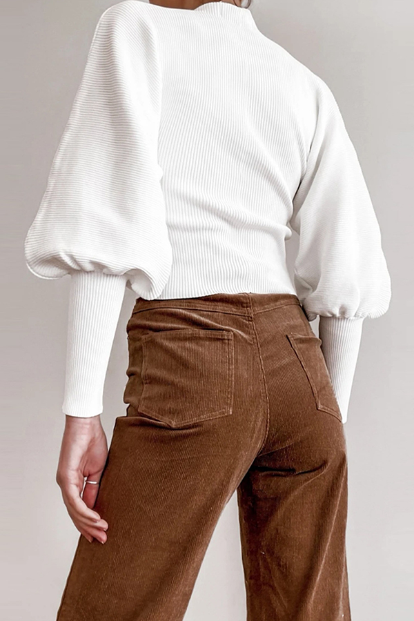 Patchwork Turtleneck Tops Sweater