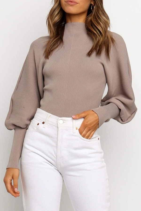 Patchwork Turtleneck Tops Sweater