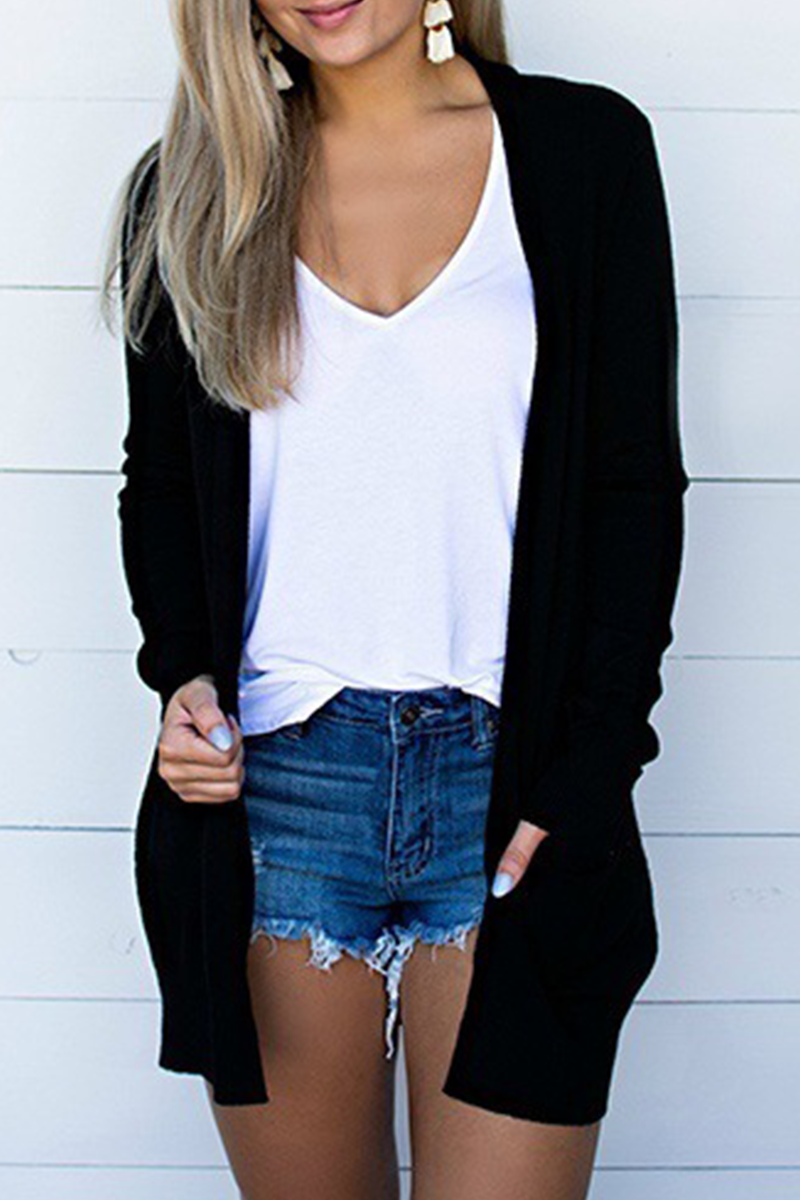 Patchwork Cardigan Collar Tops(5 Colors)