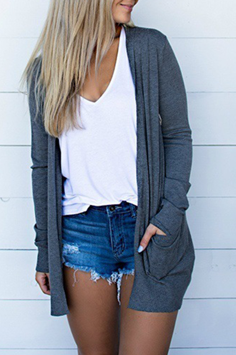 Patchwork Cardigan Collar Tops(5 Colors)