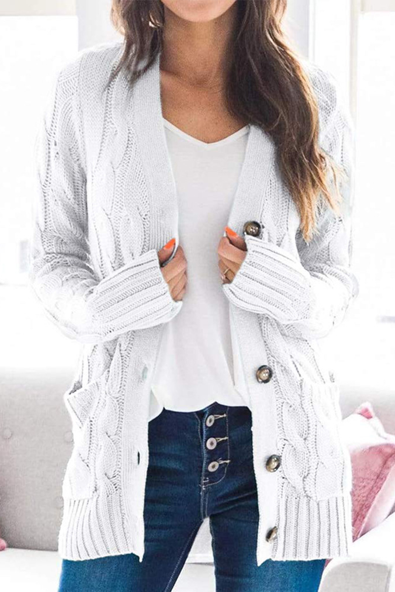 Split Joint Buckle Cardigan Collar Tops(5 Colors)