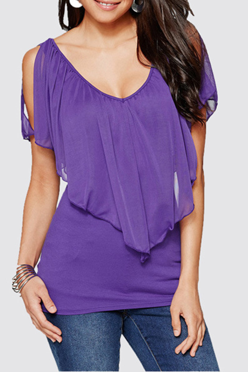 Mesh V Neck T-shirts