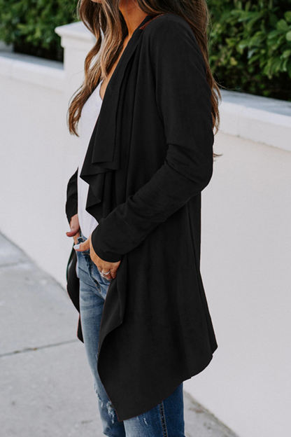 Patchwork Cardigan Collar Outerwear