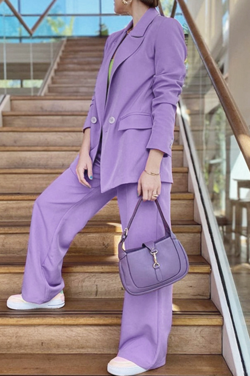 Patchwork Turndown Collar Long Sleeve Two Pieces