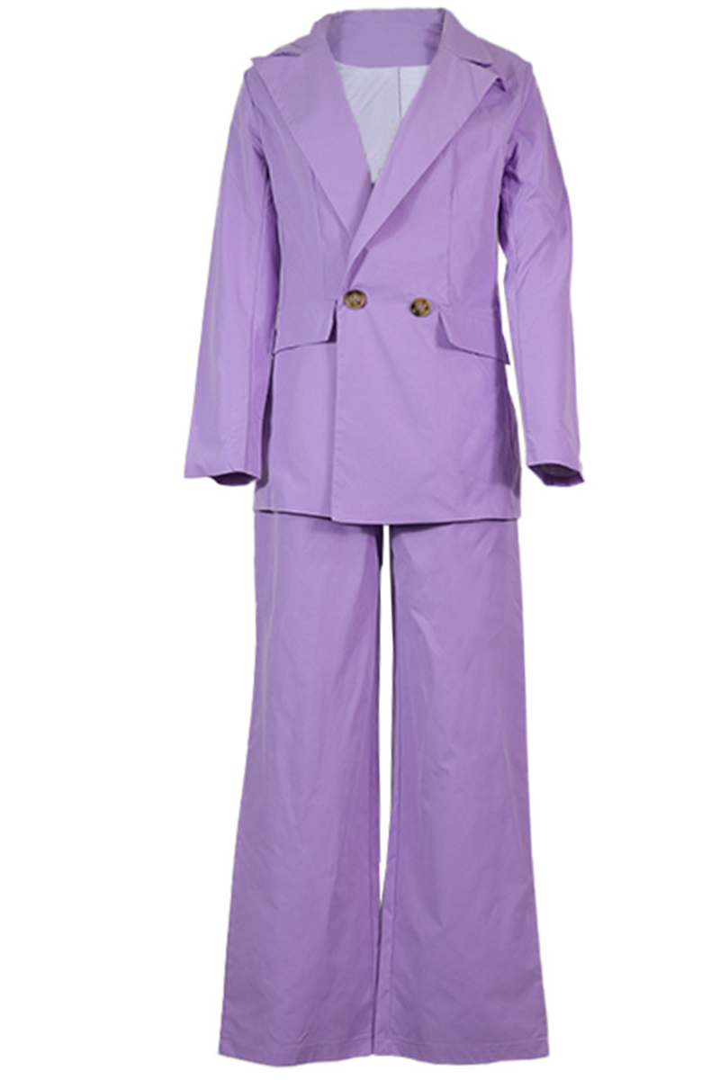 Patchwork Turndown Collar Long Sleeve Two Pieces
