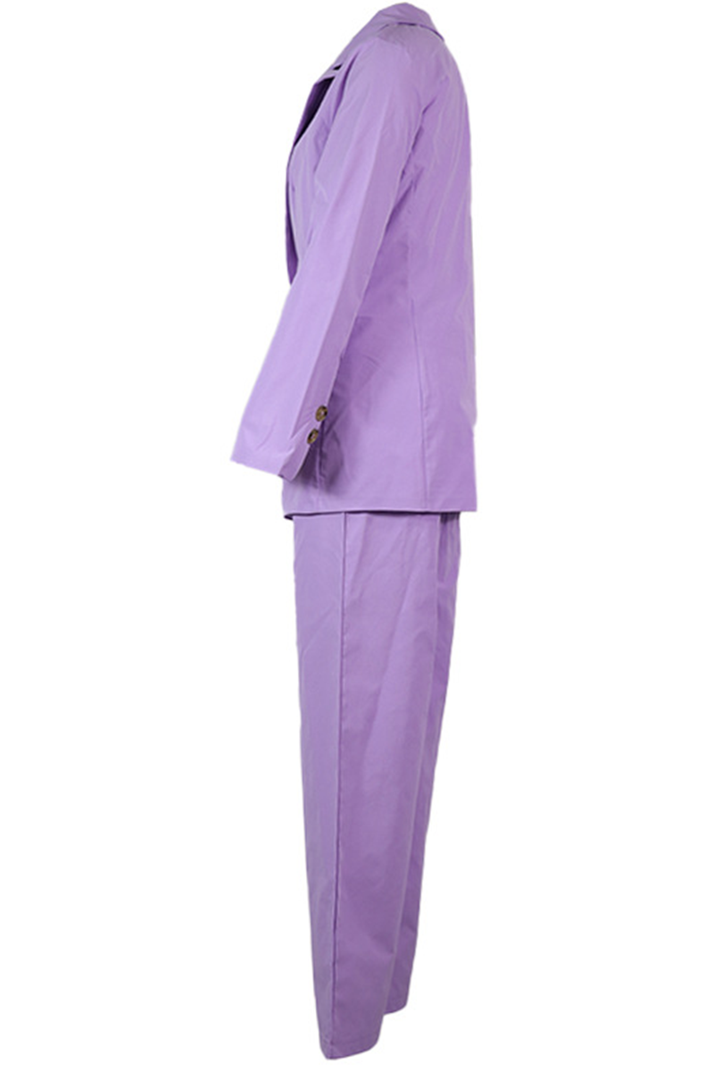 Patchwork Turndown Collar Long Sleeve Two Pieces