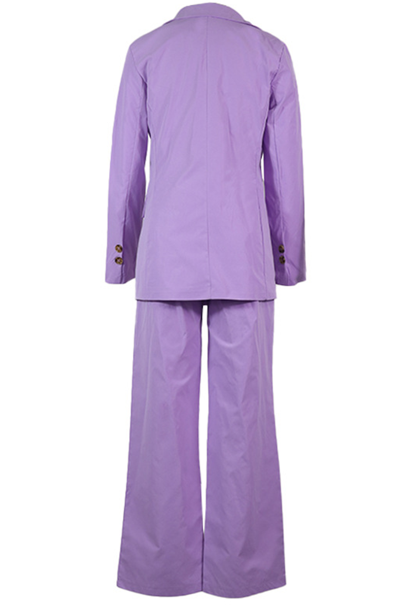 Patchwork Turndown Collar Long Sleeve Two Pieces