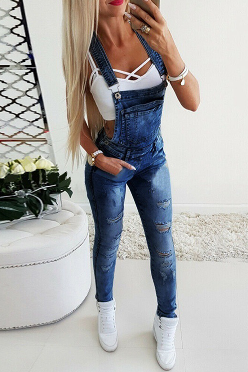 Patchwork Skinny Jumpsuits(3 Colors)