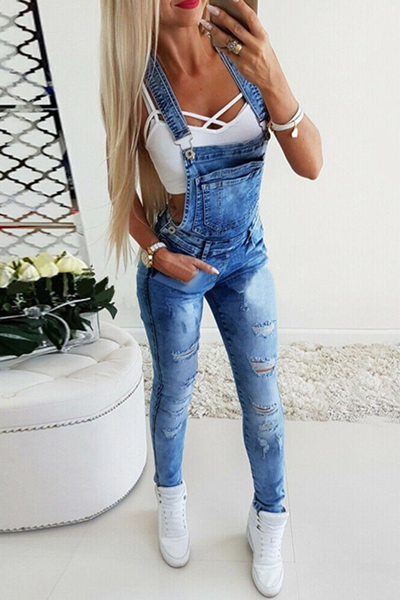 Patchwork Skinny Jumpsuits