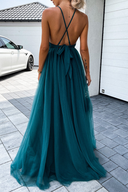 Mesh Halter Cake Skirt Dresses