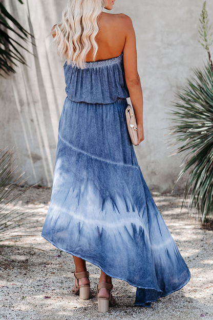 Split Joint Strapless Cake Skirt Dresses
