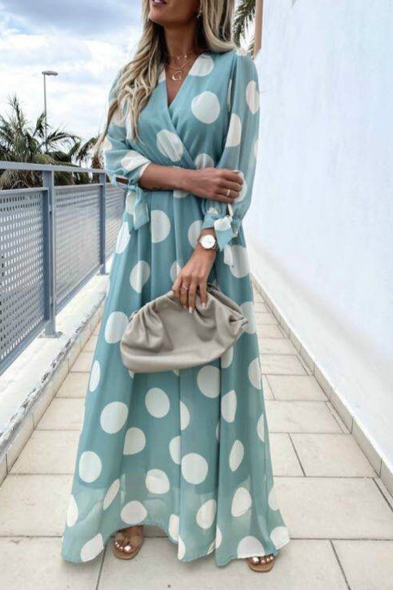 V Neck Waist Skirt Dresses(3 Colors)