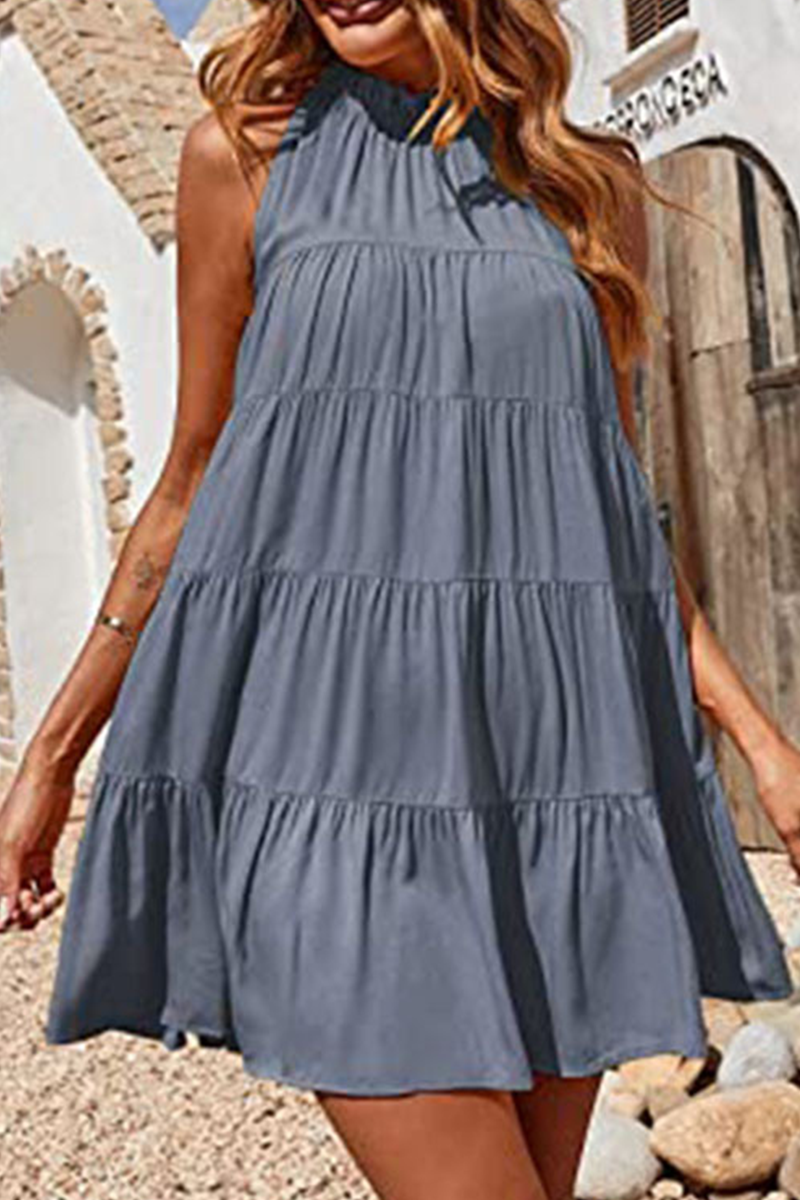 Halter Cake Skirt Dresses(6 Colors)
