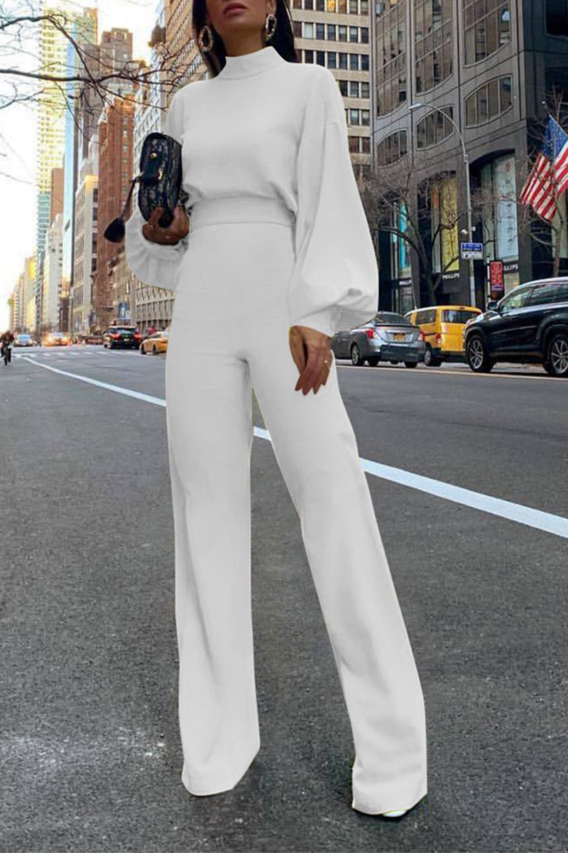 Half a Turtleneck Straight Jumpsuits(3 Colors)