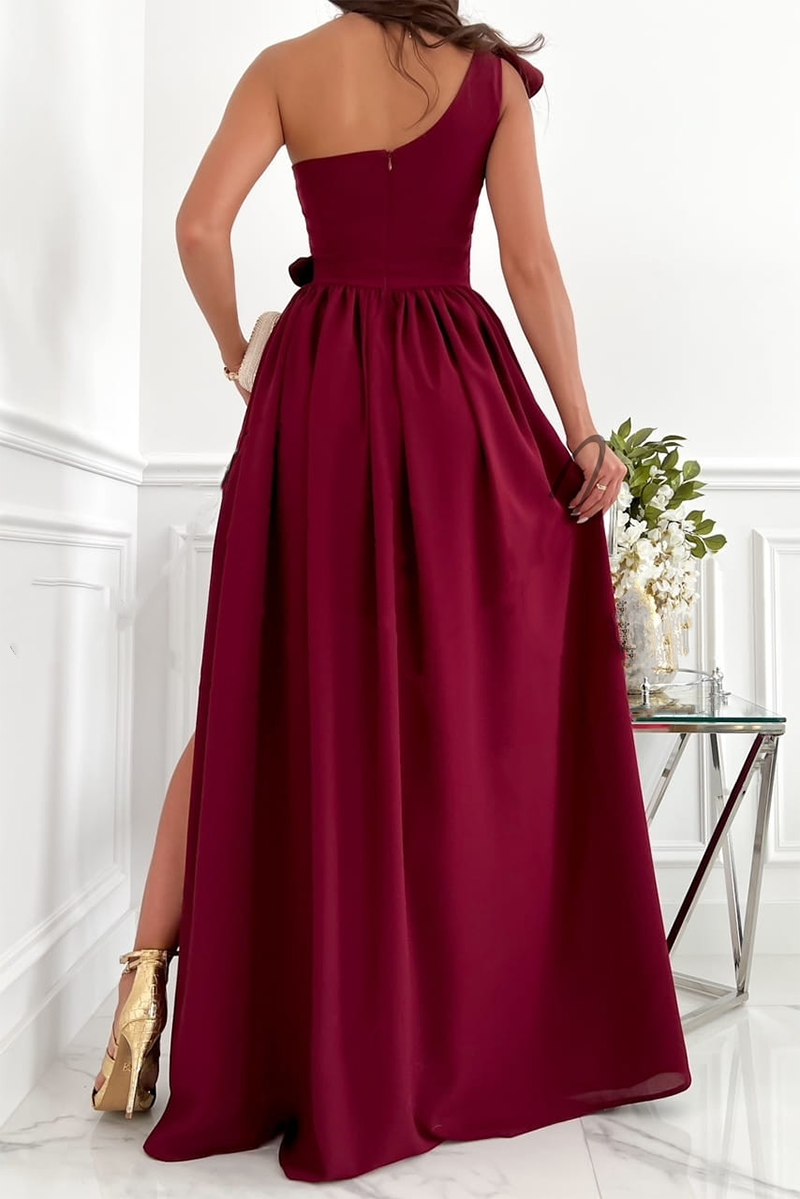 Flounce One Shoulder Cake Skirt Dresses(6 Colors)