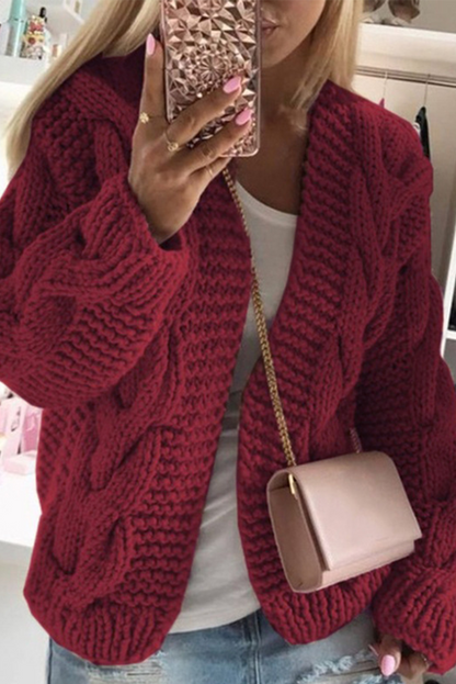 Split Joint Cardigan Collar Tops(5 Colors)
