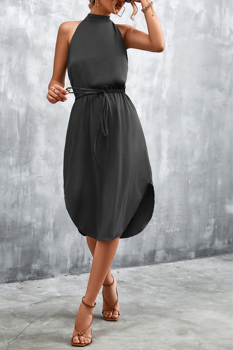 Halter Waist Skirt Dresses(3 Colors)