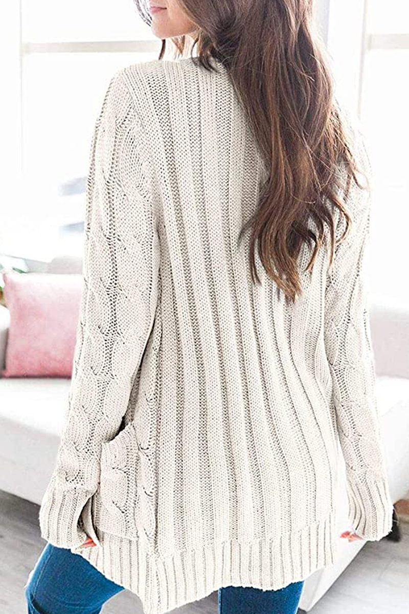 Split Joint Cardigan Collar Tops(8 Colors)