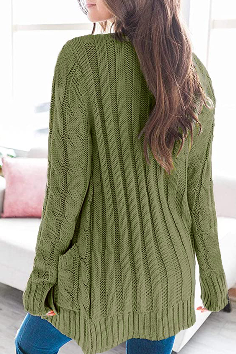 Split Joint Cardigan Collar Tops(8 Colors)