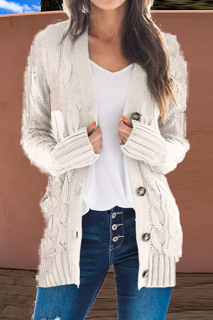 Split Joint Cardigan Collar Tops(8 Colors)