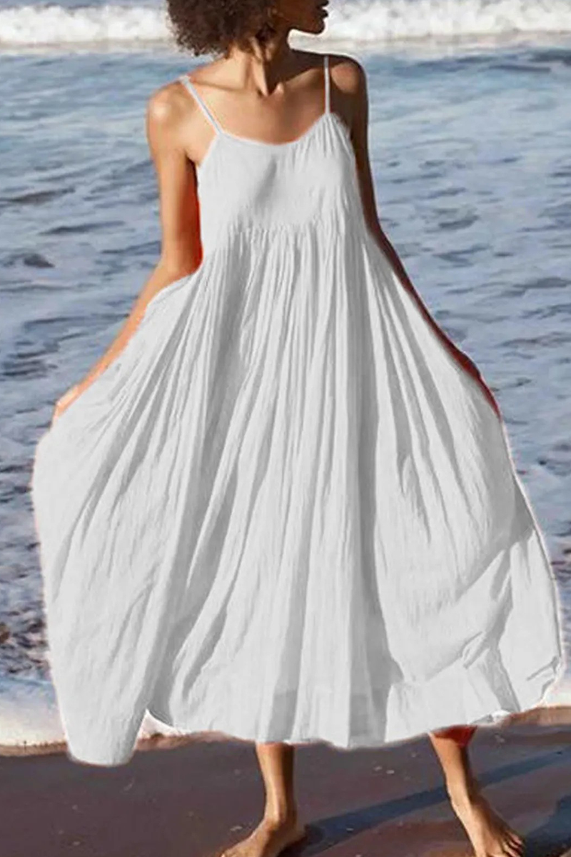 Patchwork Spaghetti Strap Cake Skirt Dresses(5 Colors)