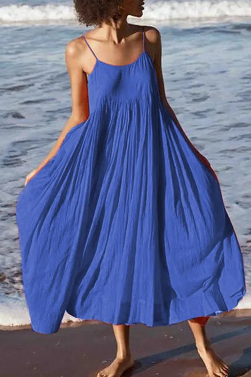 Patchwork Spaghetti Strap Cake Skirt Dresses(5 Colors)