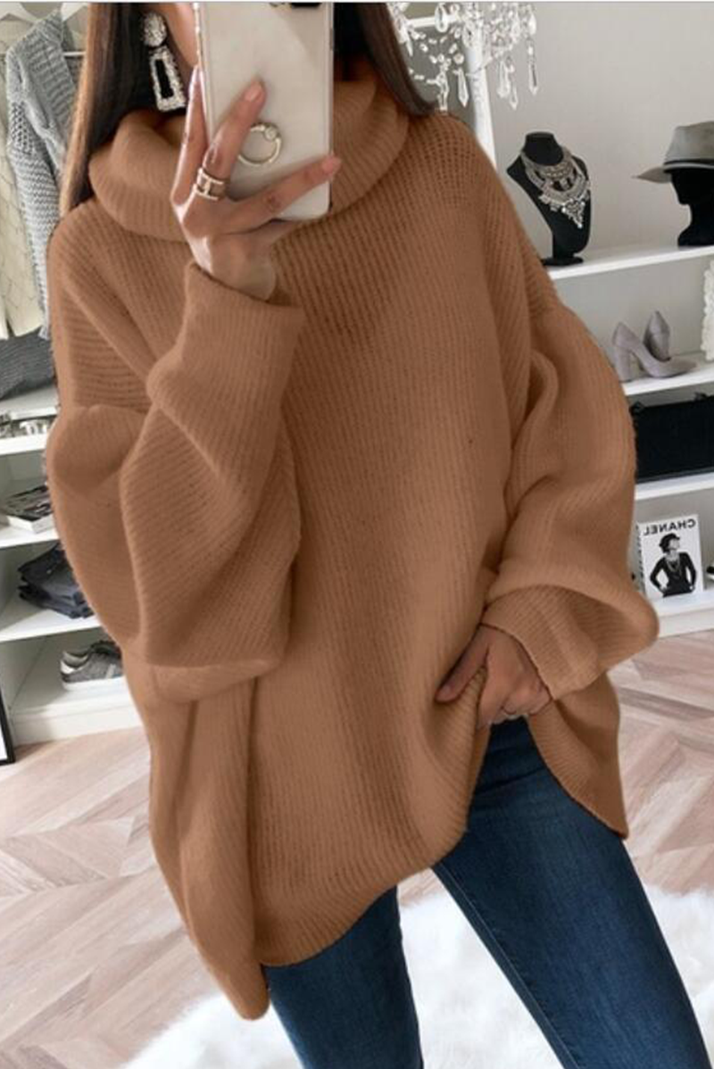 Patchwork Turtleneck Sweaters(5 Colors)