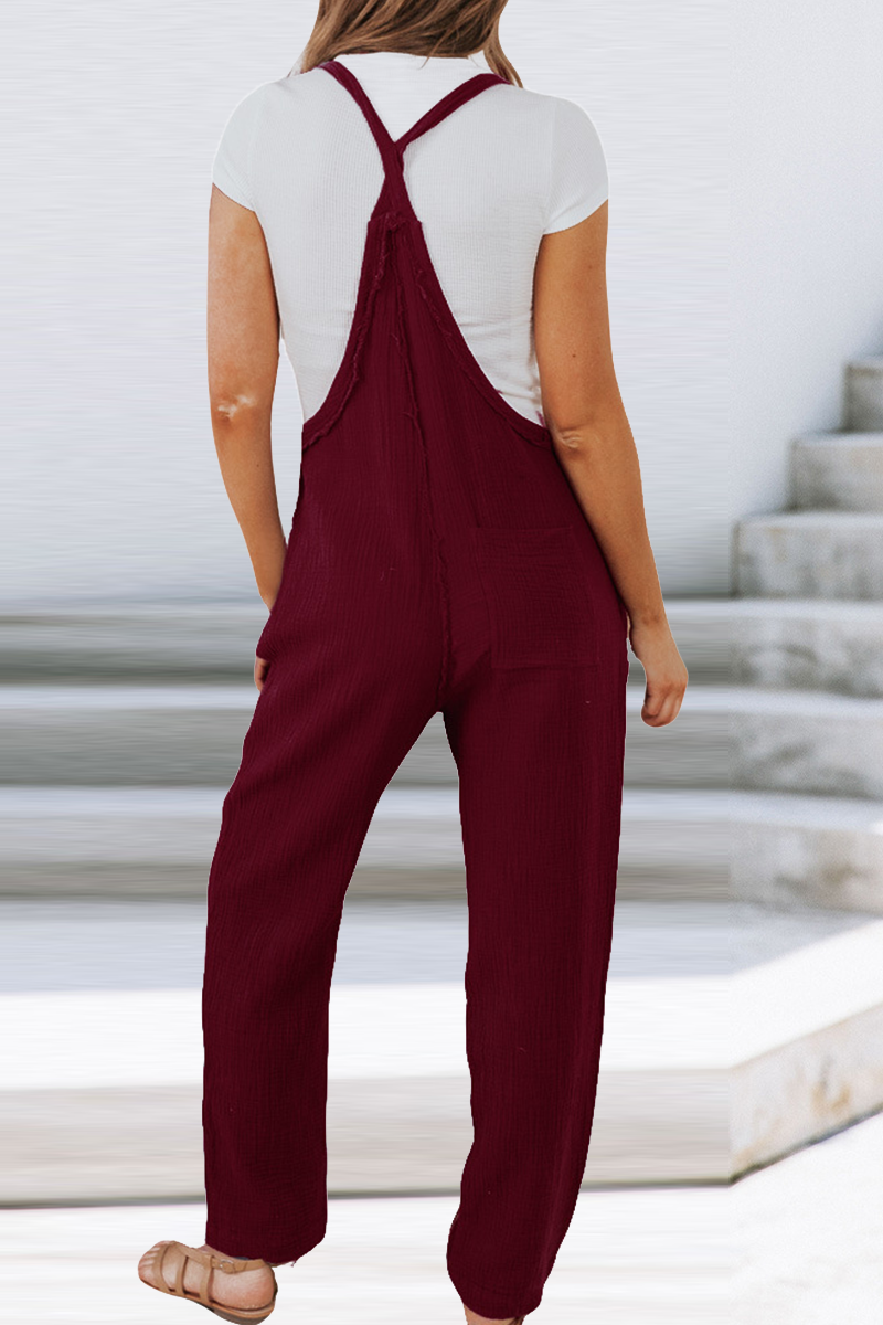 Patchwork Spaghetti Strap Harlan Jumpsuits