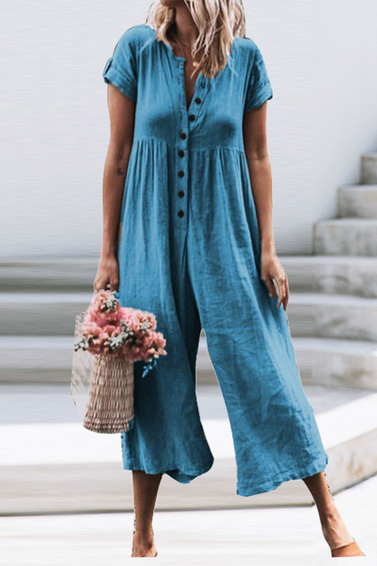 O Neck Straight Jumpsuits