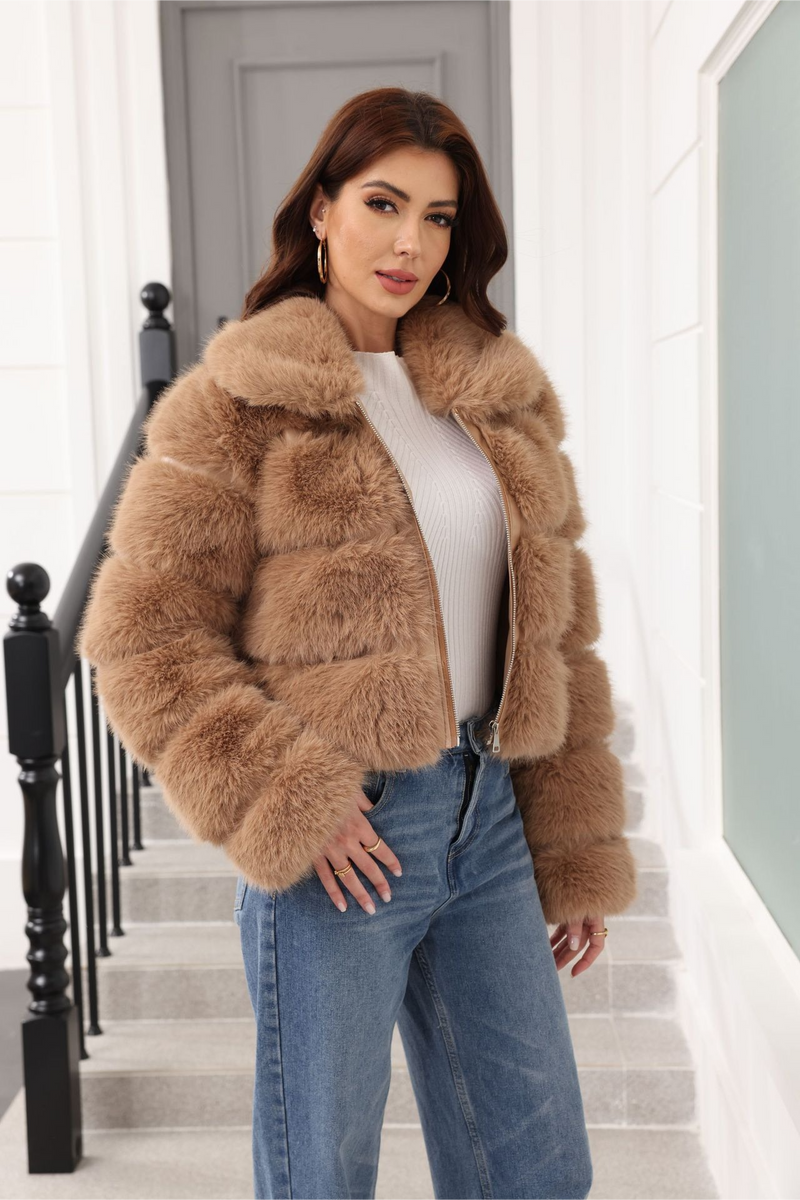 Short Faux Fur Classic Coat