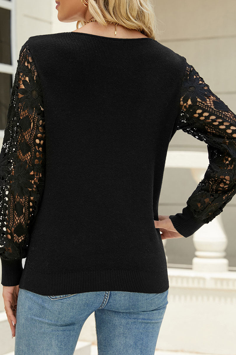 Hollowed Out V Neck Sweaters(5 Colors)