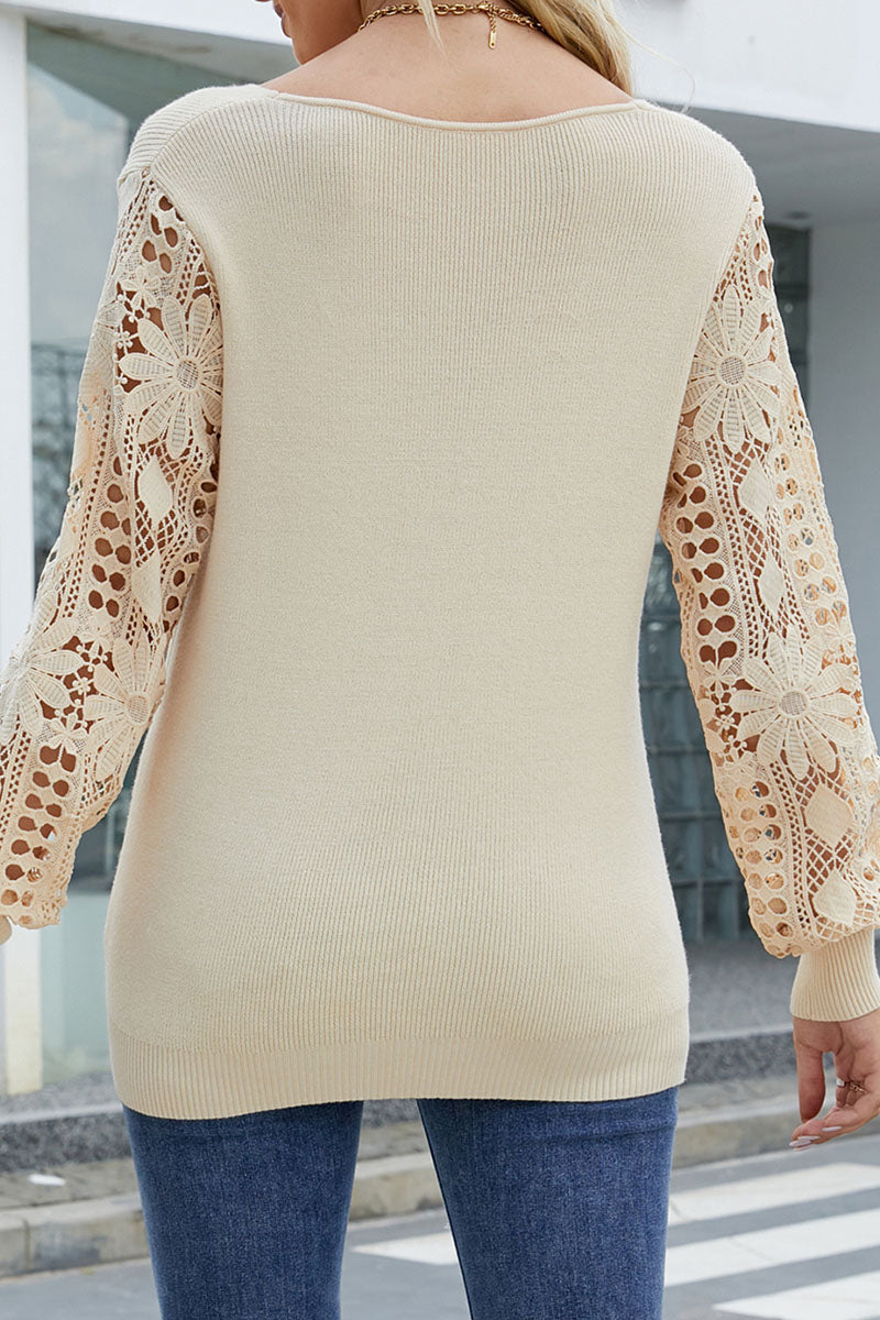 Hollowed Out V Neck Sweaters(5 Colors)