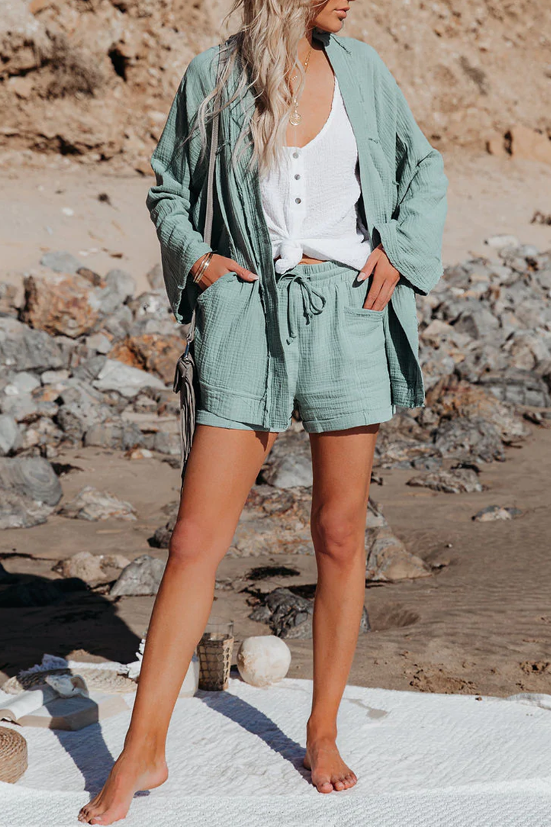 Patchwork Cardigan Collar Blouses(4 Colors)