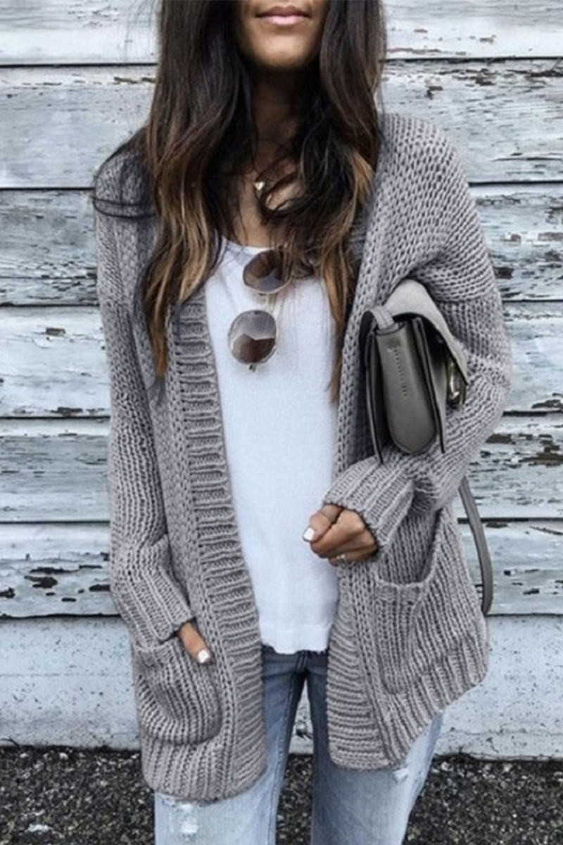 Patchwork Cardigan Collar Sweaters(5 Colors)