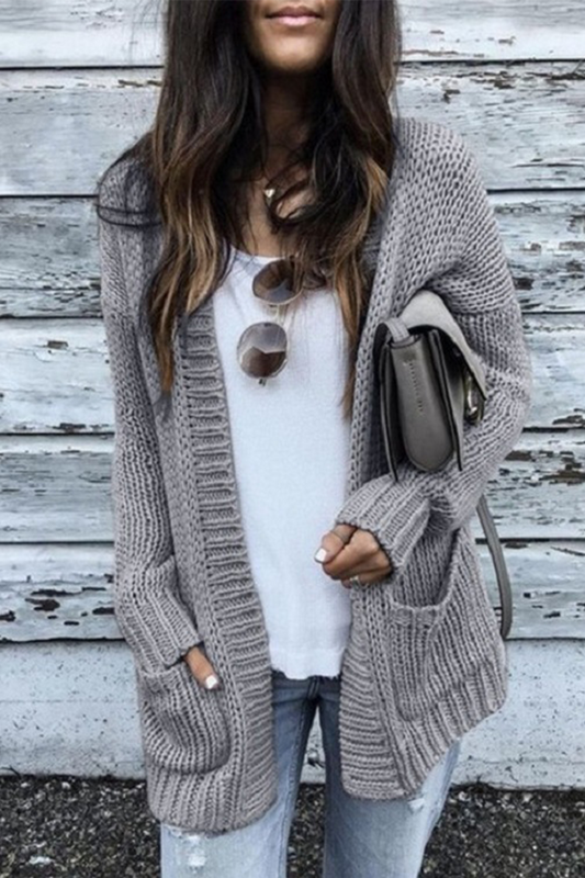 Patchwork Cardigan Collar Sweaters(5 Colors)