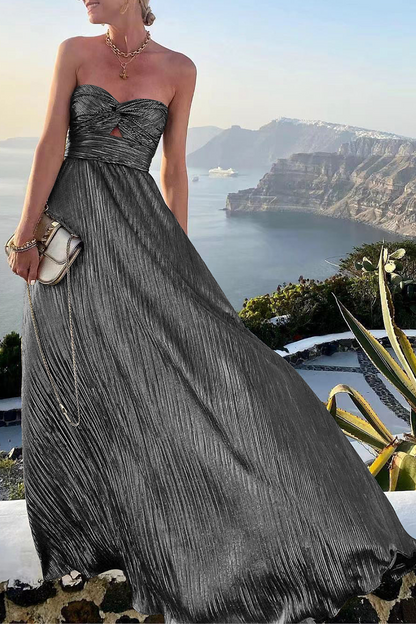 Hollowed Out Strapless Cake Skirt Dresses(7 Colors)