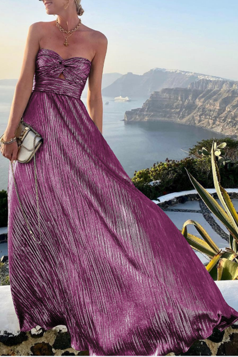 Hollowed Out Strapless Cake Skirt Dresses(7 Colors)