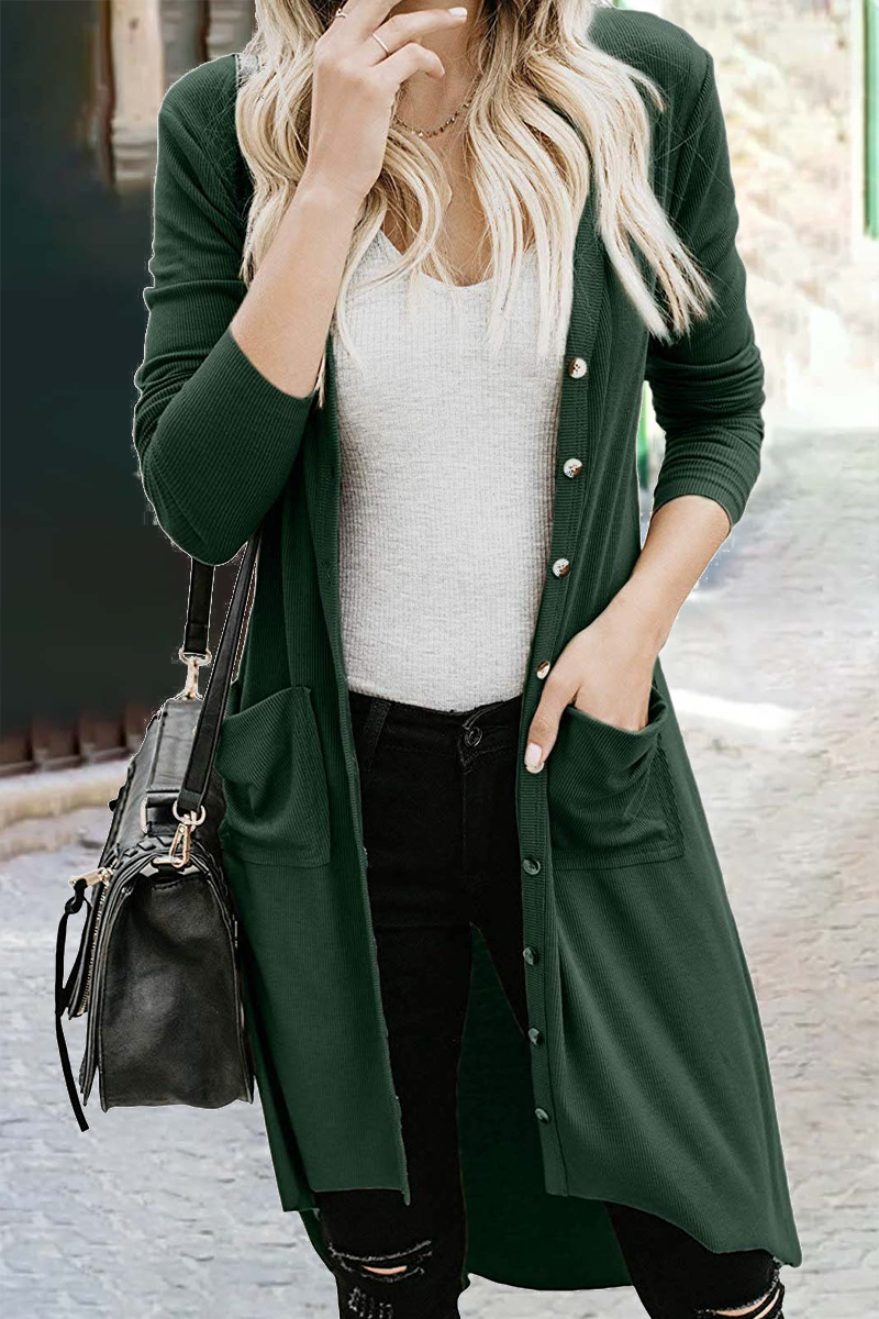 Patchwork Cardigan Collar Outerwear(8 Colors)