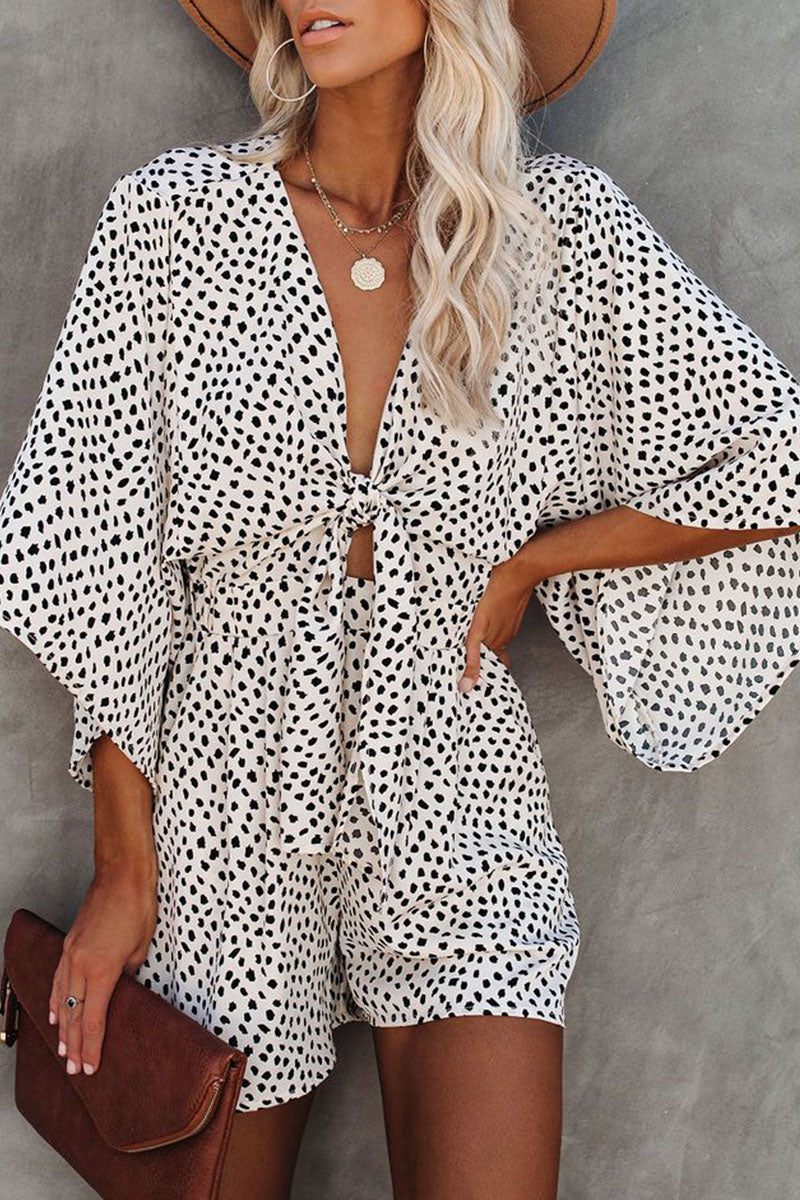 Striped Print Strap Design V Neck Loose Jumpsuits(4 Colors)